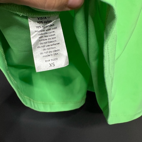 NWOT Susana Monaco Racer A Line Mini Dress Lovebird Lime Green XS - Picture 3 of 5